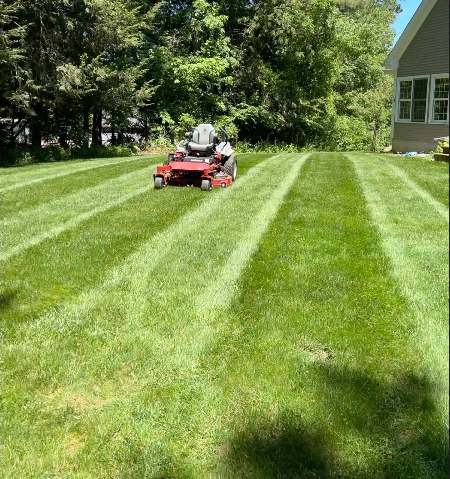 On the mower